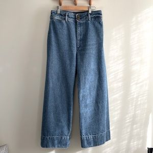 Apiece Apart Merida denim pants jeans 6 high waist wide leg